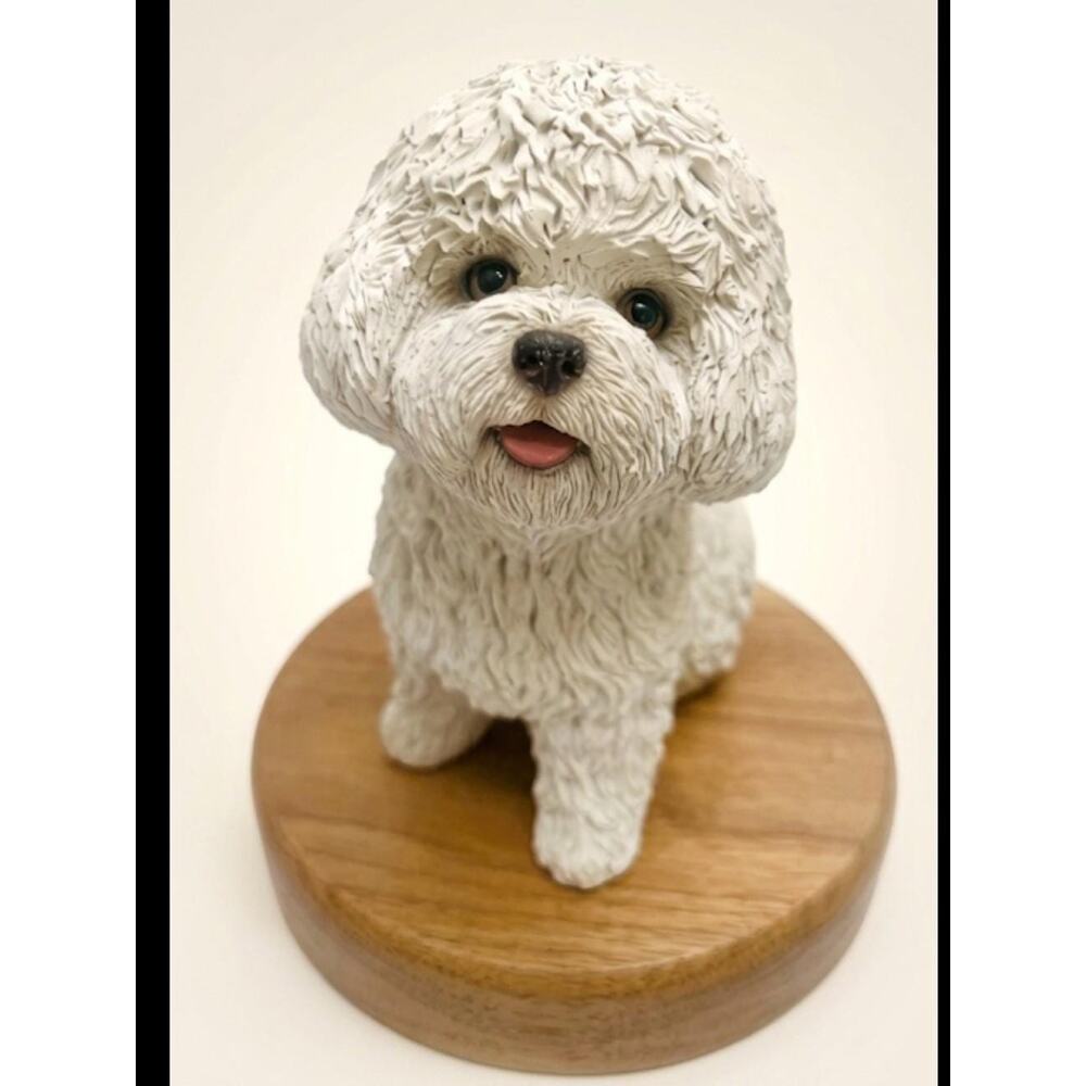 Sandicast Bichon Frise Pup Clip Dog Figurine Sculpture Number 109 New In Box